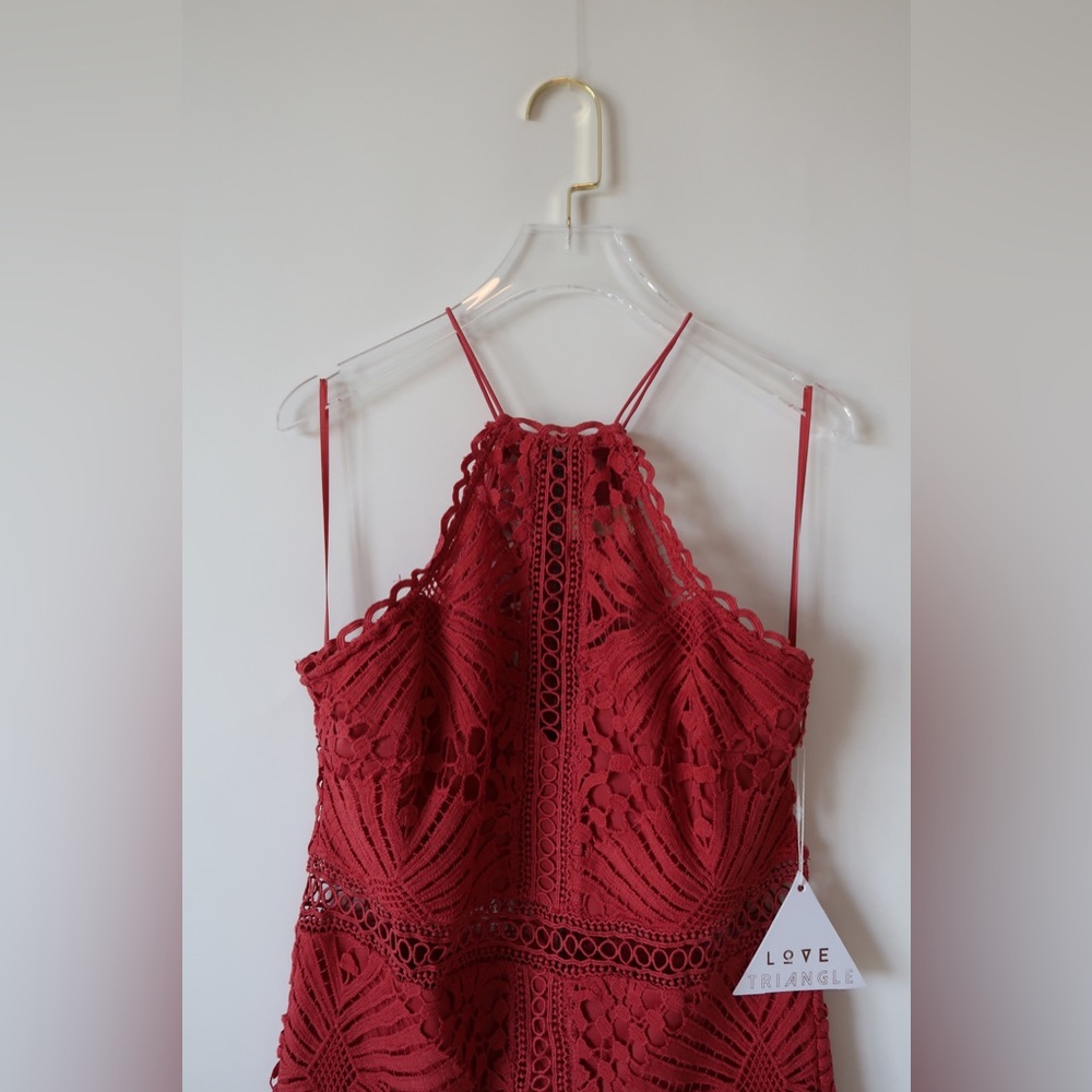 Love Triangle pencil dress in color Rose - Picture 7 of 13